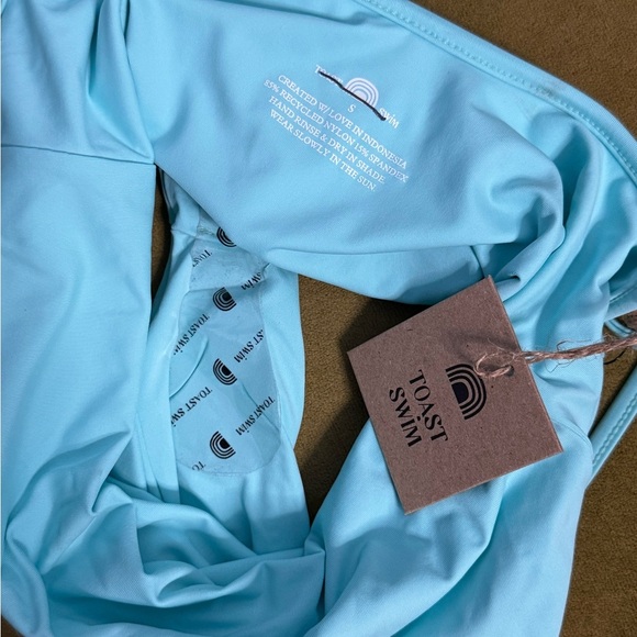 Free People x Toast High Cut One-Piece Swimsuit Sz S in Island Paradise NWT 93 - Picture 12 of 16